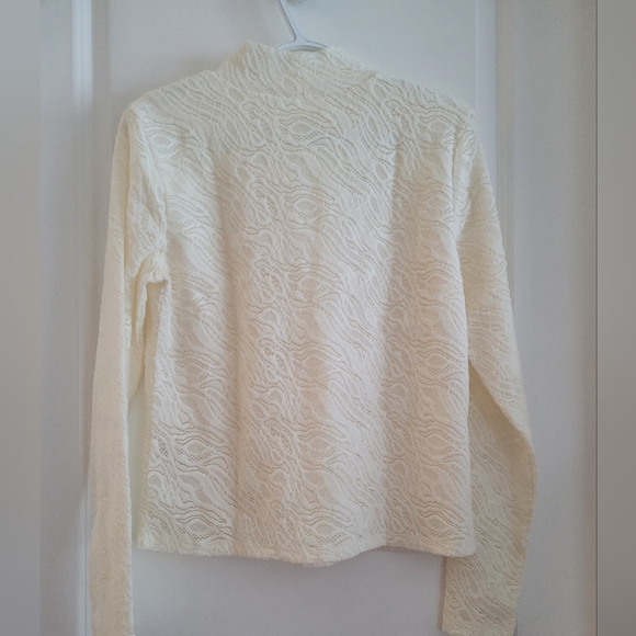 Anthropologie lace longsleeves size medium in cream color - Picture 4 of 11